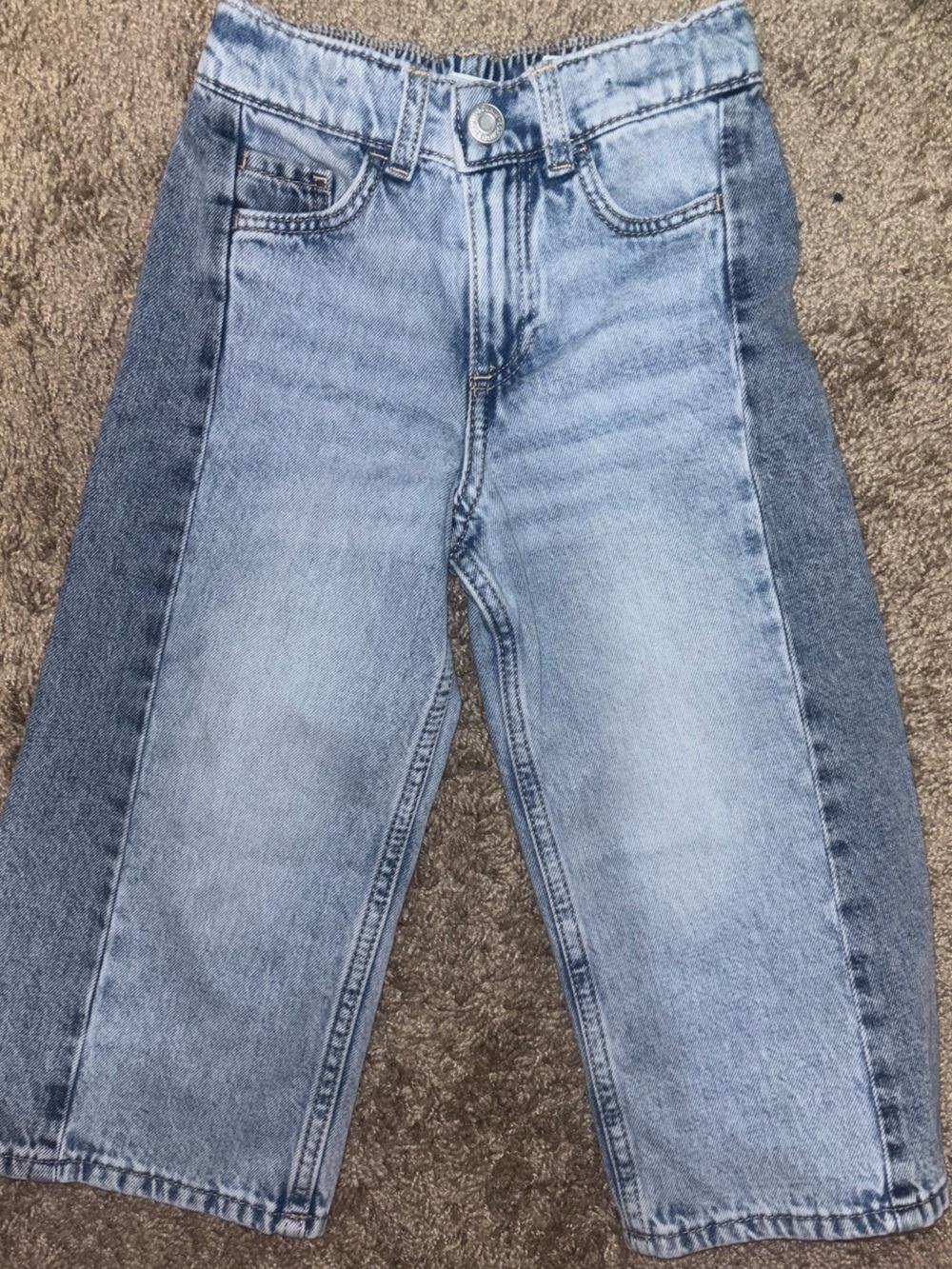 H&M Girls Wide Leg Light Wash Jeans 3T